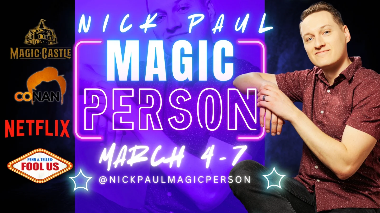 NICK PAUL — Clever and Funny.  A Two For One!